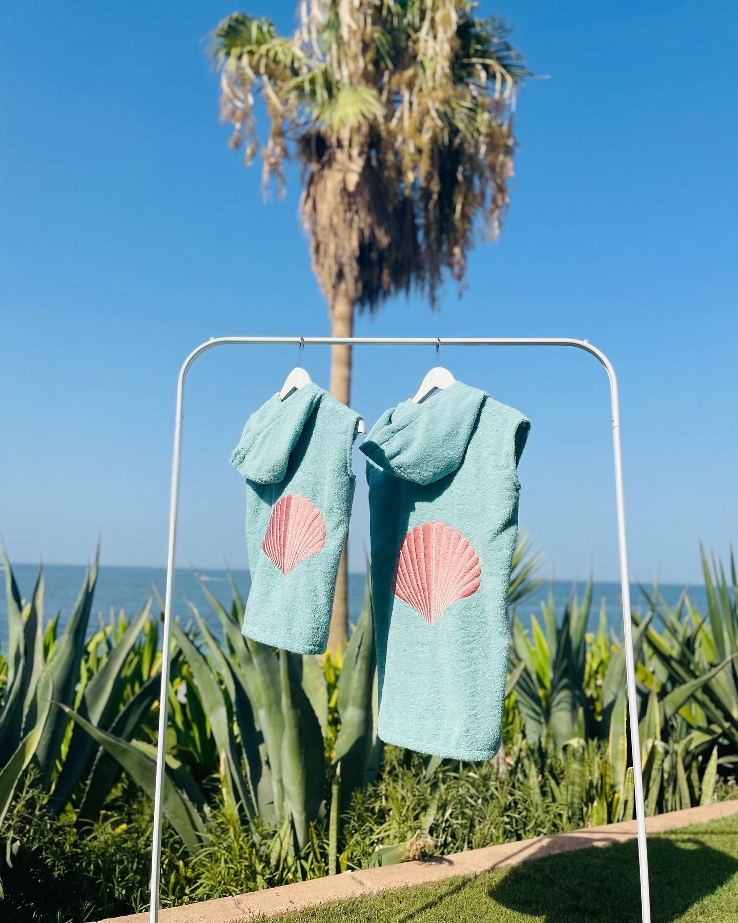 Kids' Pastel Blue Shell Bisht