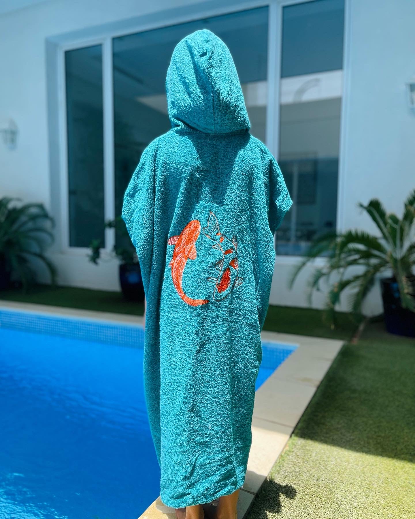 Kids' Turquoise Fish Bisht