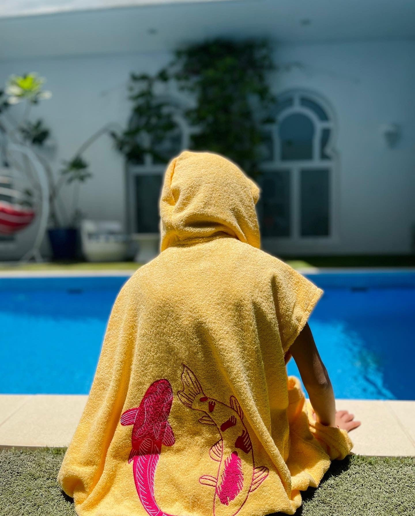 Kids' Yellow Fish Bisht