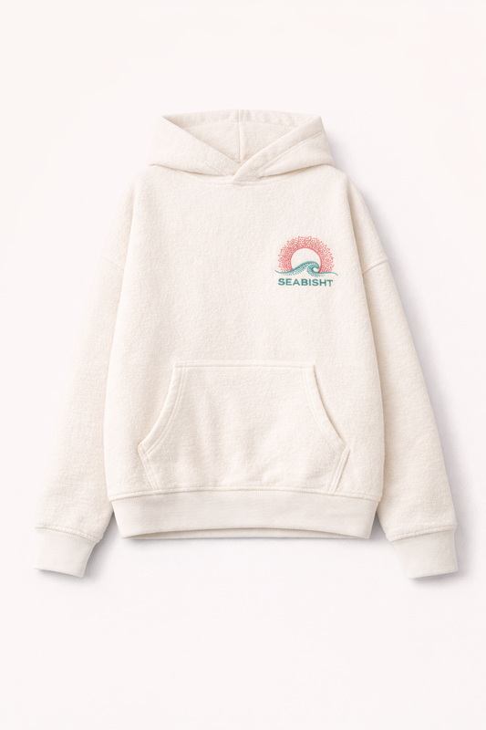 White 'Sea Comes First' Hoodie