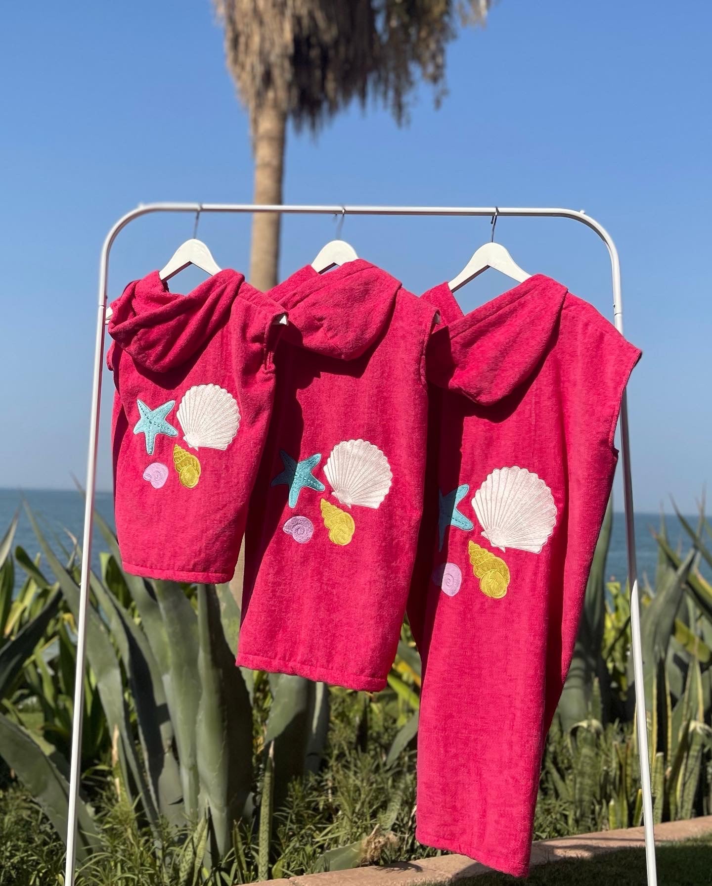 Kids' Fuchsia Shell Bisht