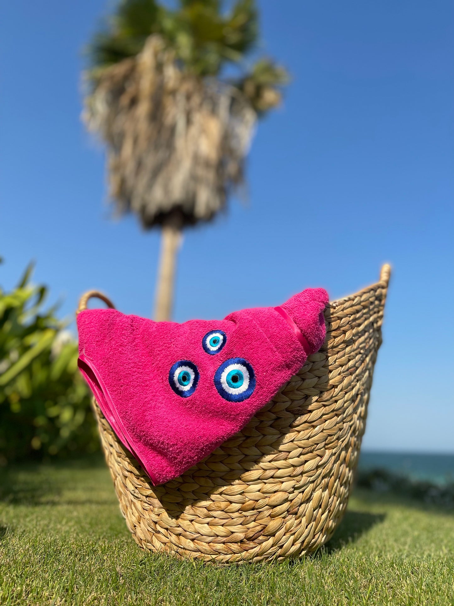 Women's Fuchsia Evil Eye Bisht