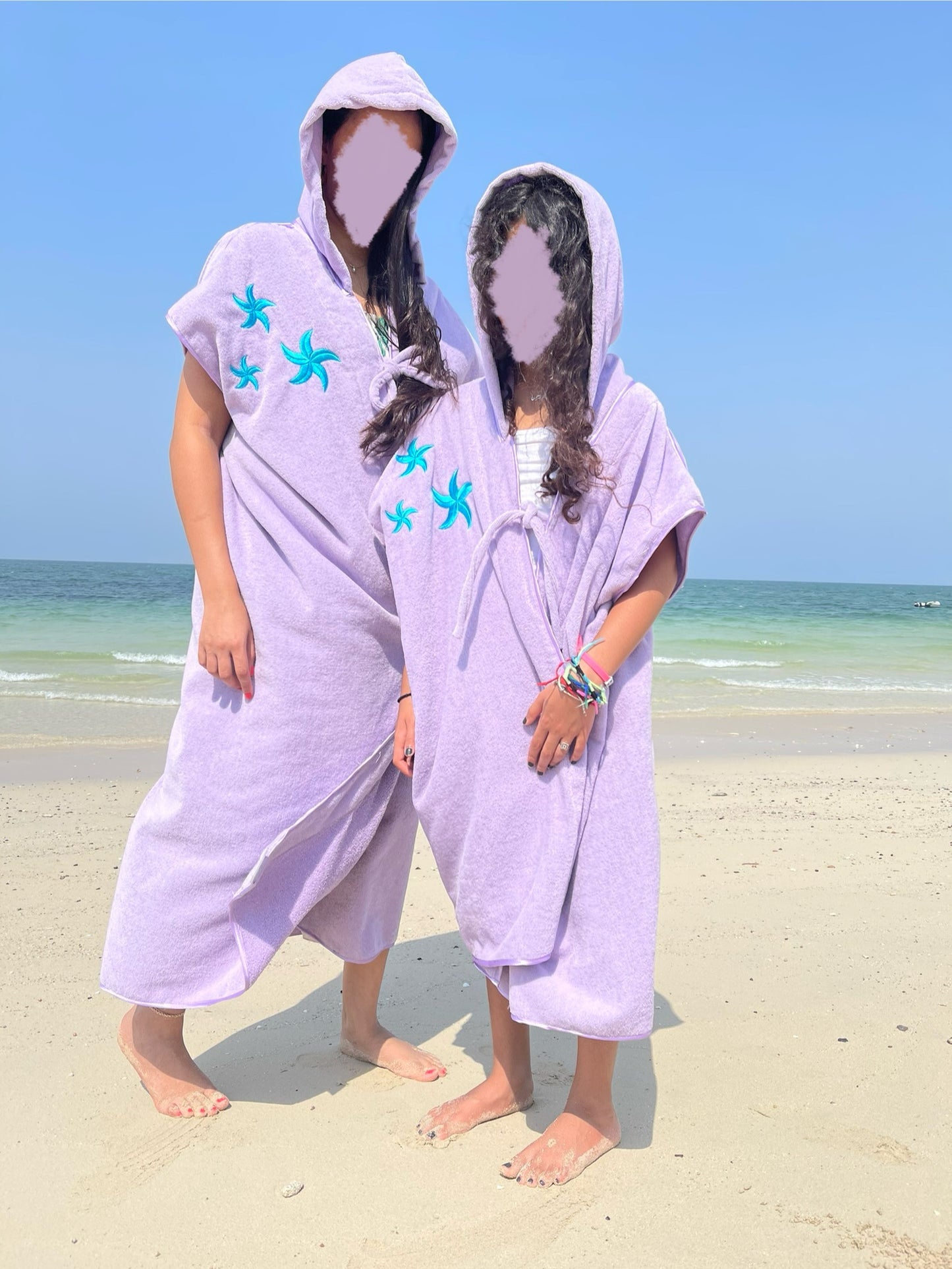 Women's Purple Starfish Bisht