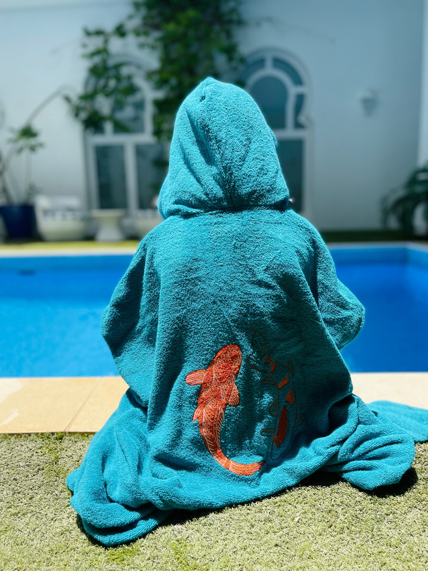 Kids' Turquoise Fish Bisht