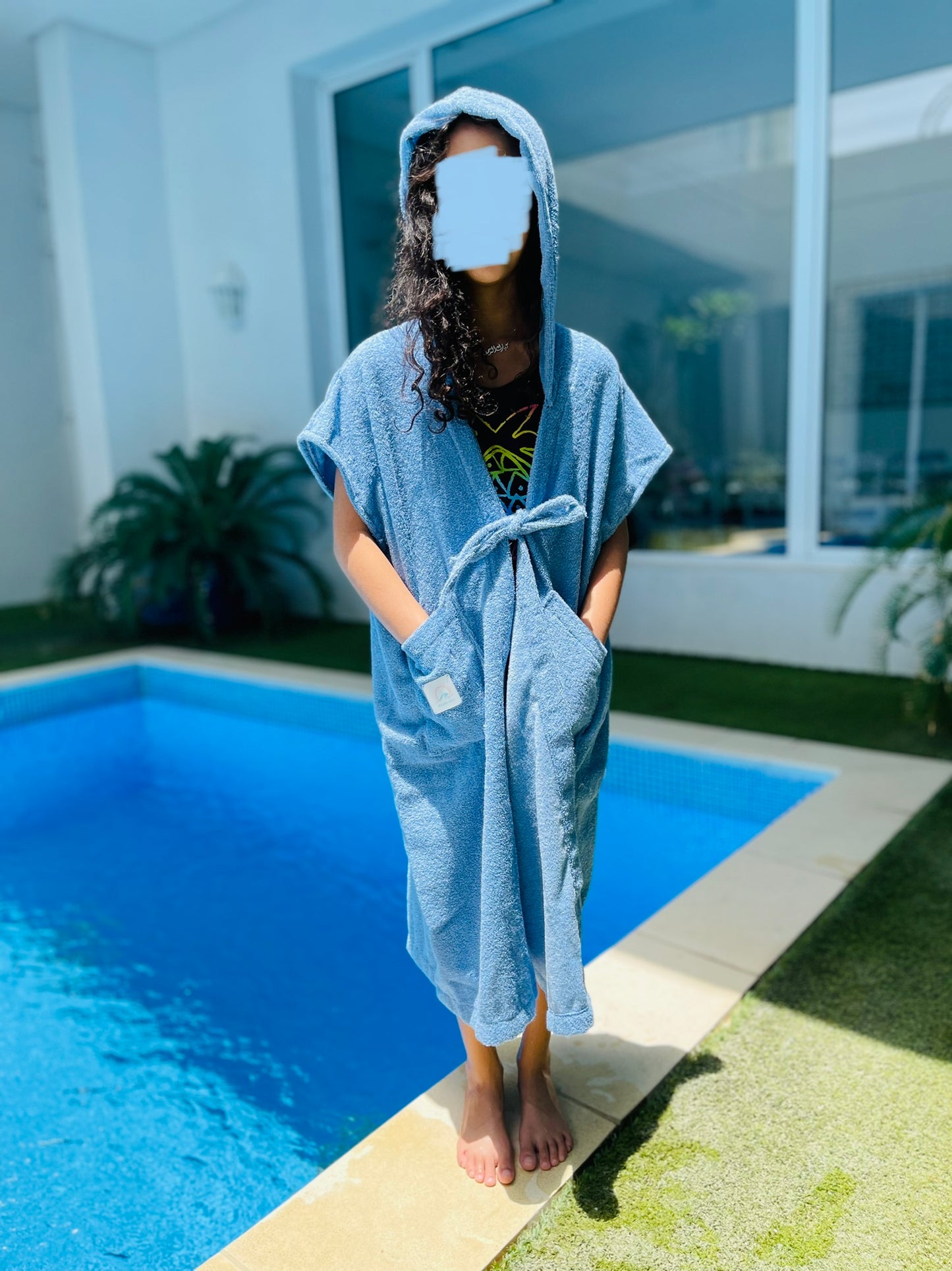 Kids' Blue Shark Bisht