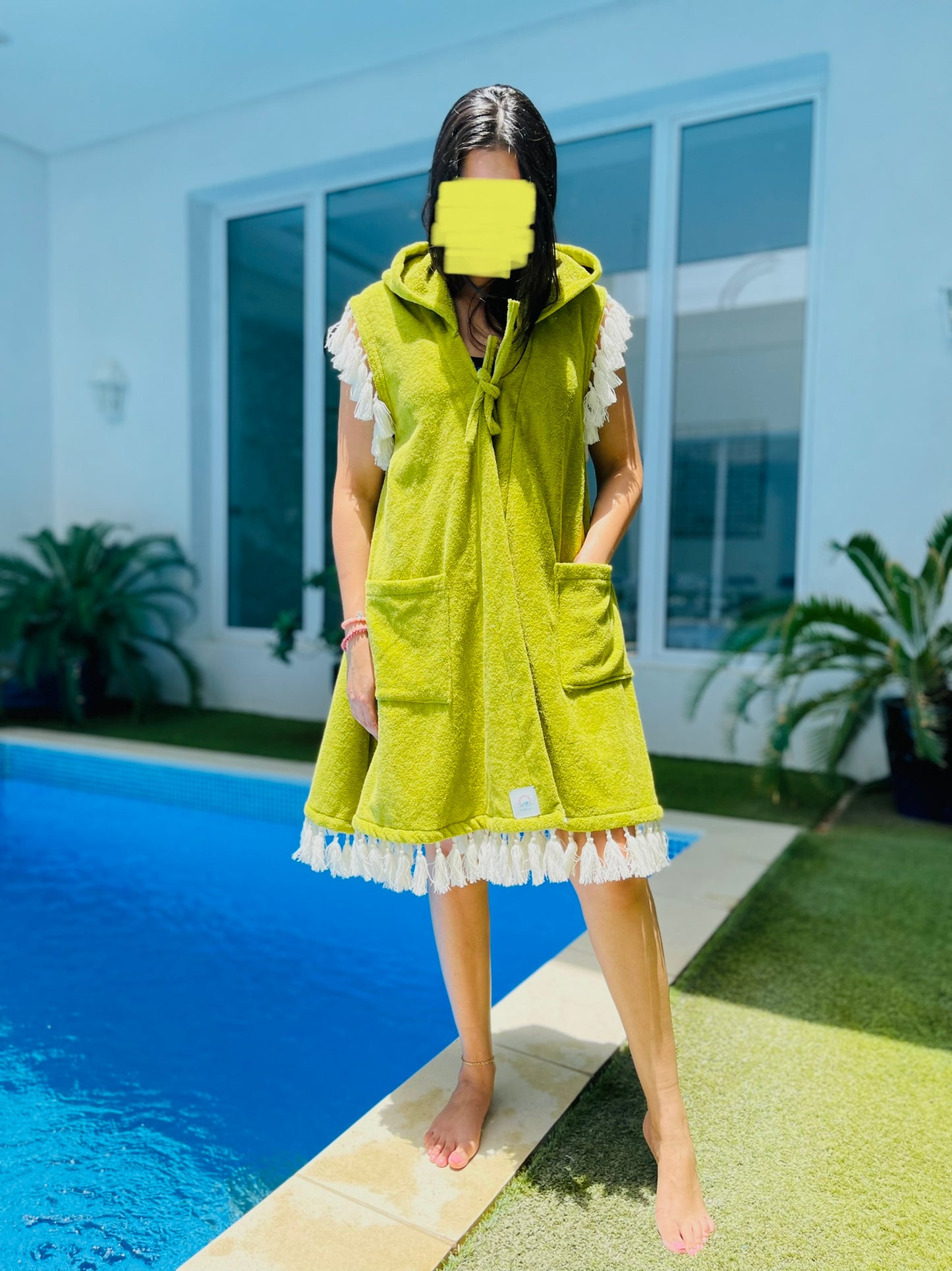 Women's Green Tassel Bisht