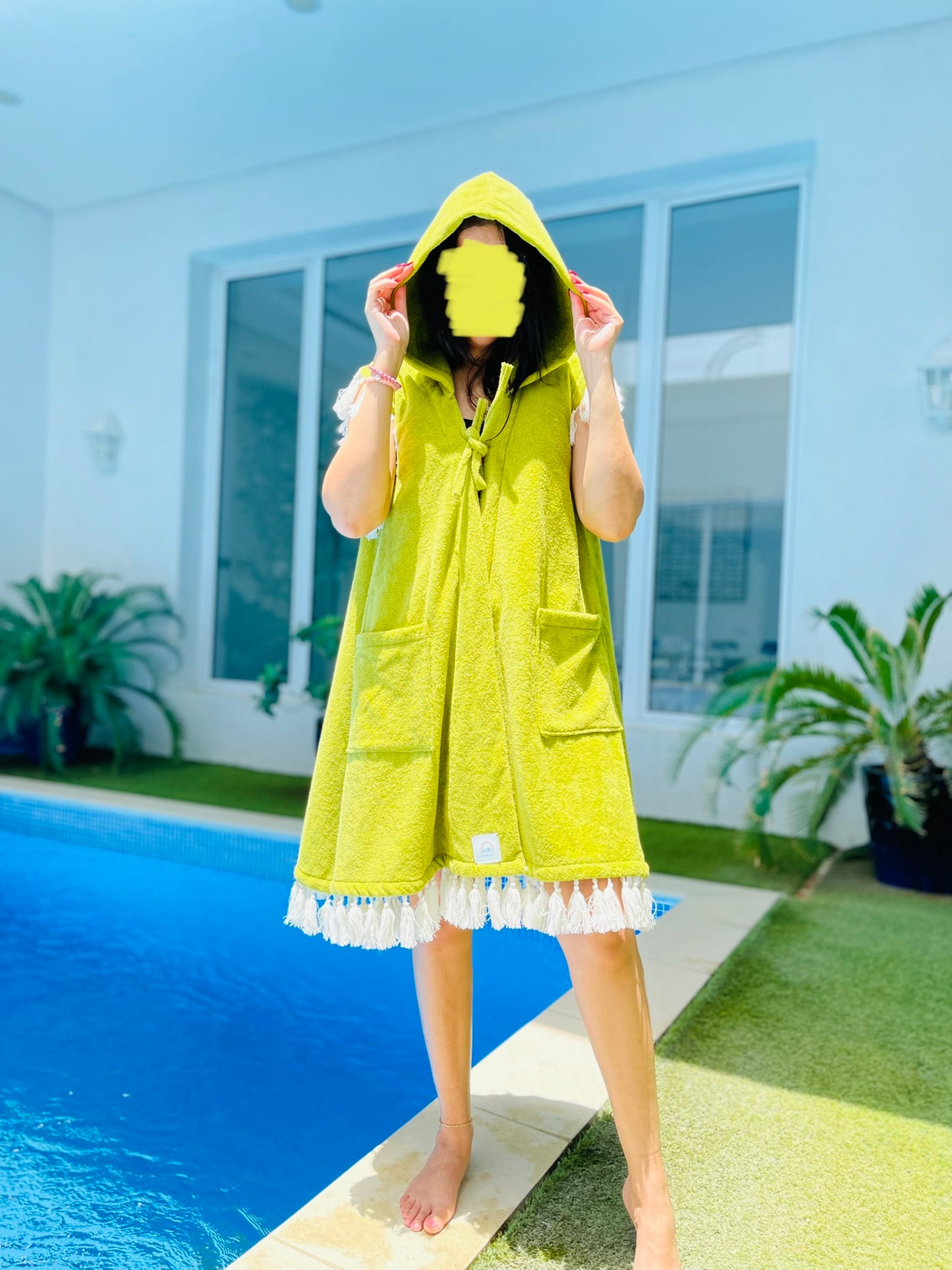 Women's Green Tassel Bisht