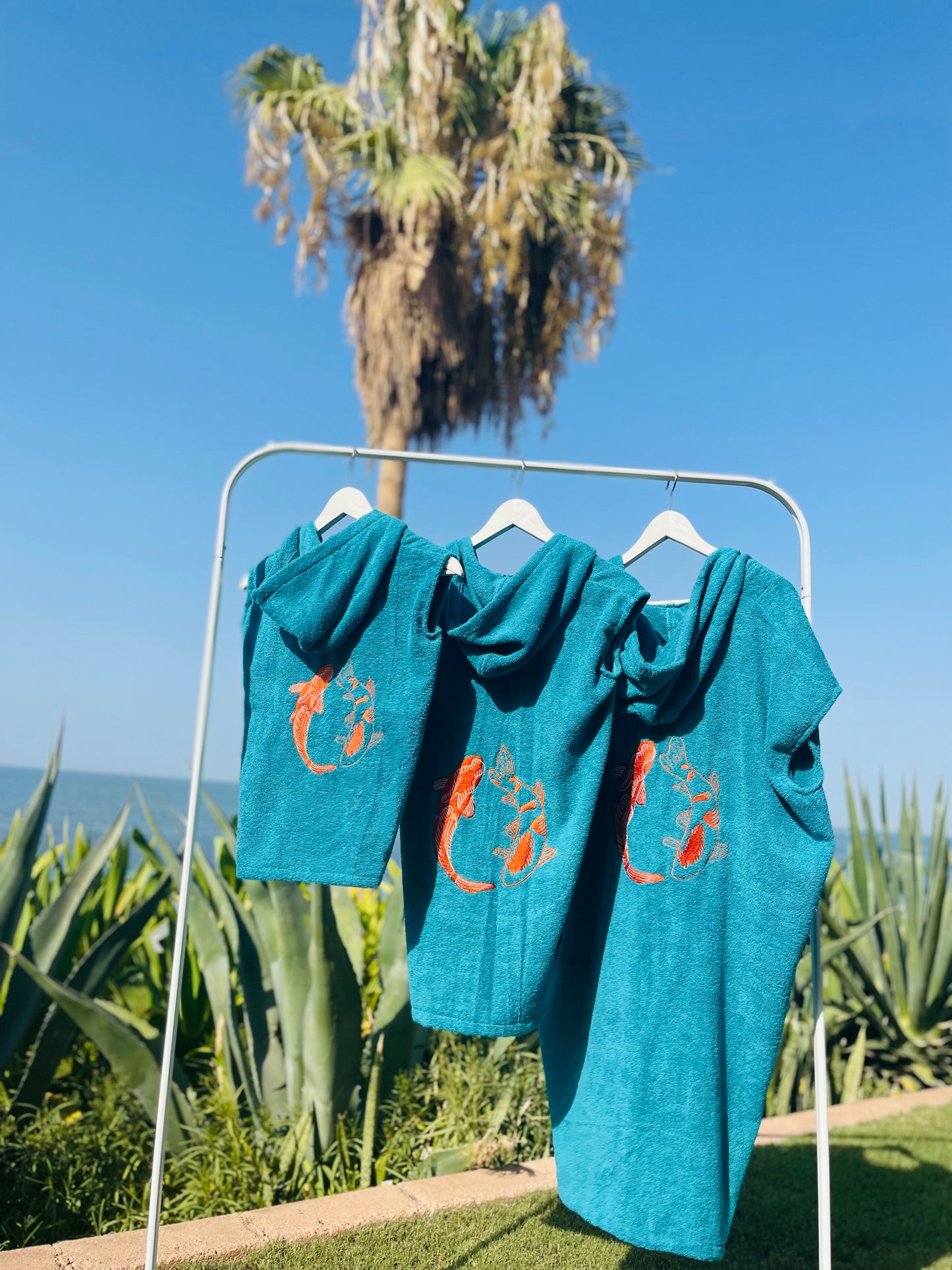 Kids' Turquoise Fish Bisht