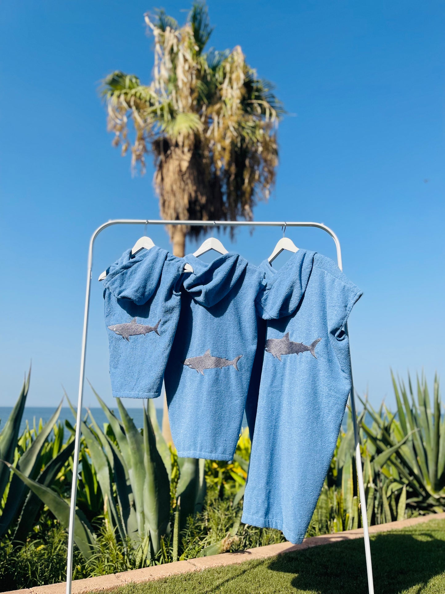Kids' Blue Shark Bisht