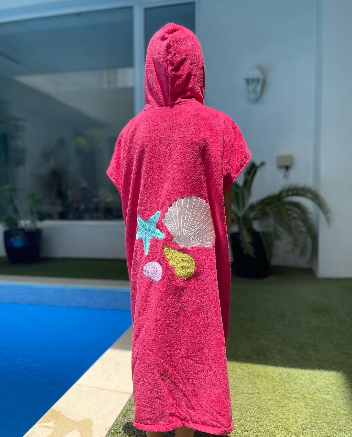 Kids' Fuchsia Shell Bisht