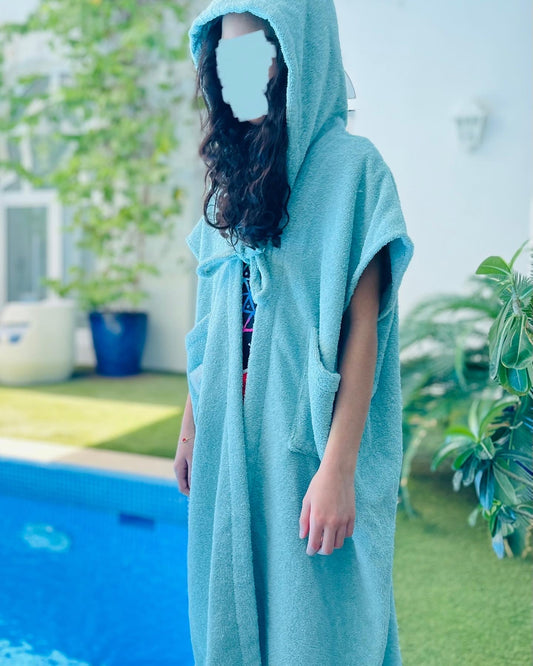 Kids' Pastel Blue Shell Bisht