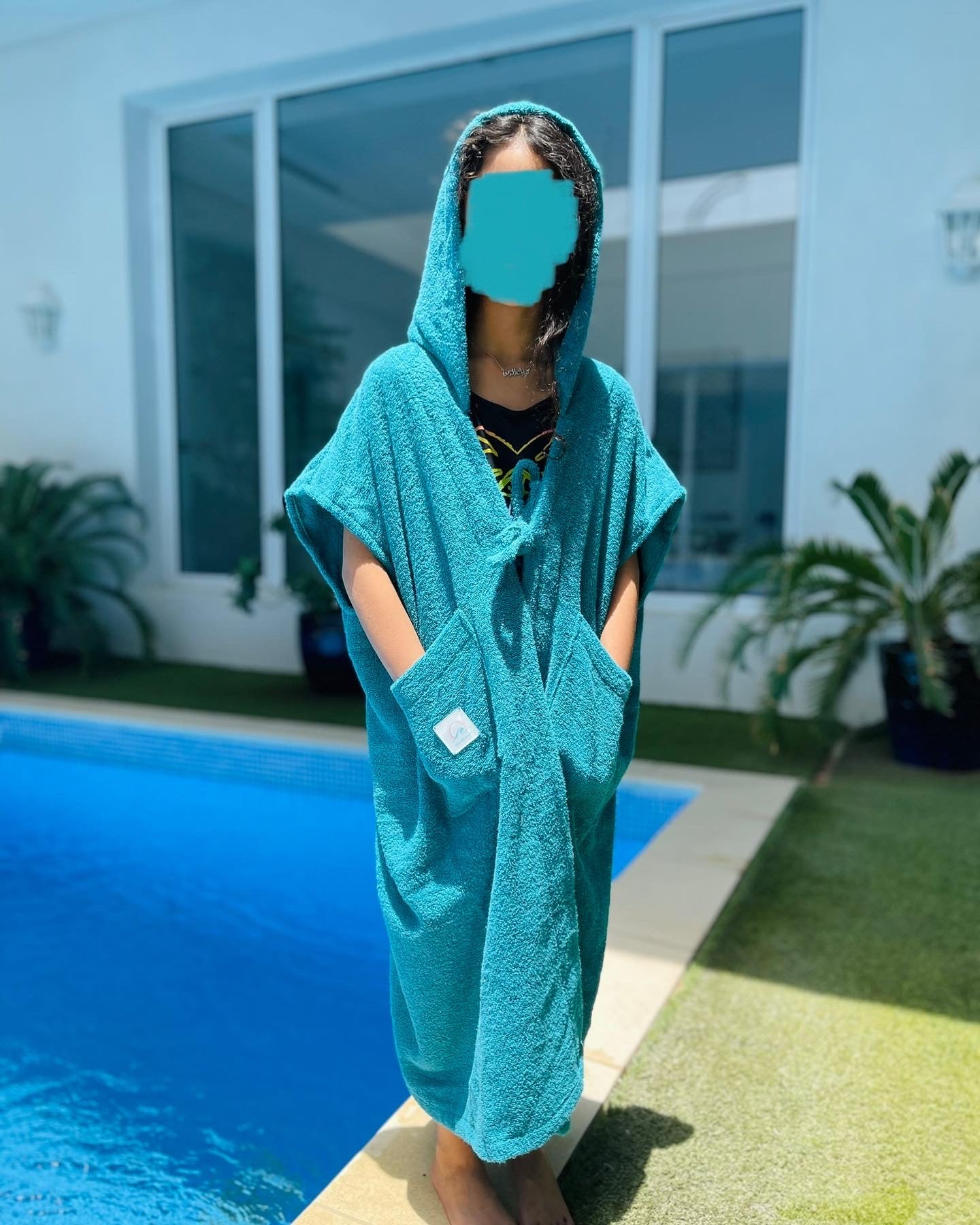 Kids' Turquoise Fish Bisht