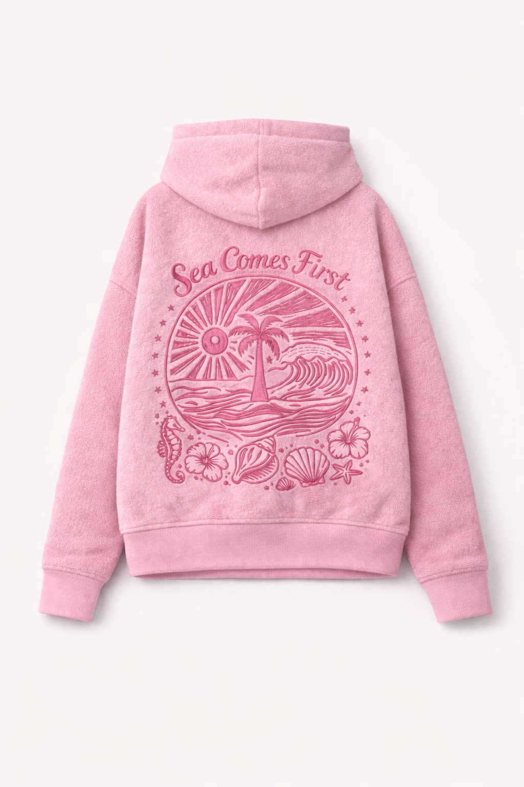 Pink 'Sea Comes First' Hoodie