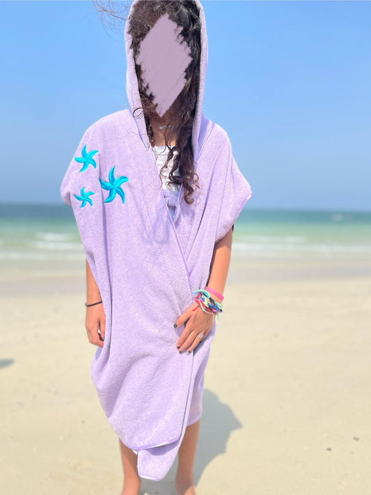 Kids' Purple Starfish Bisht