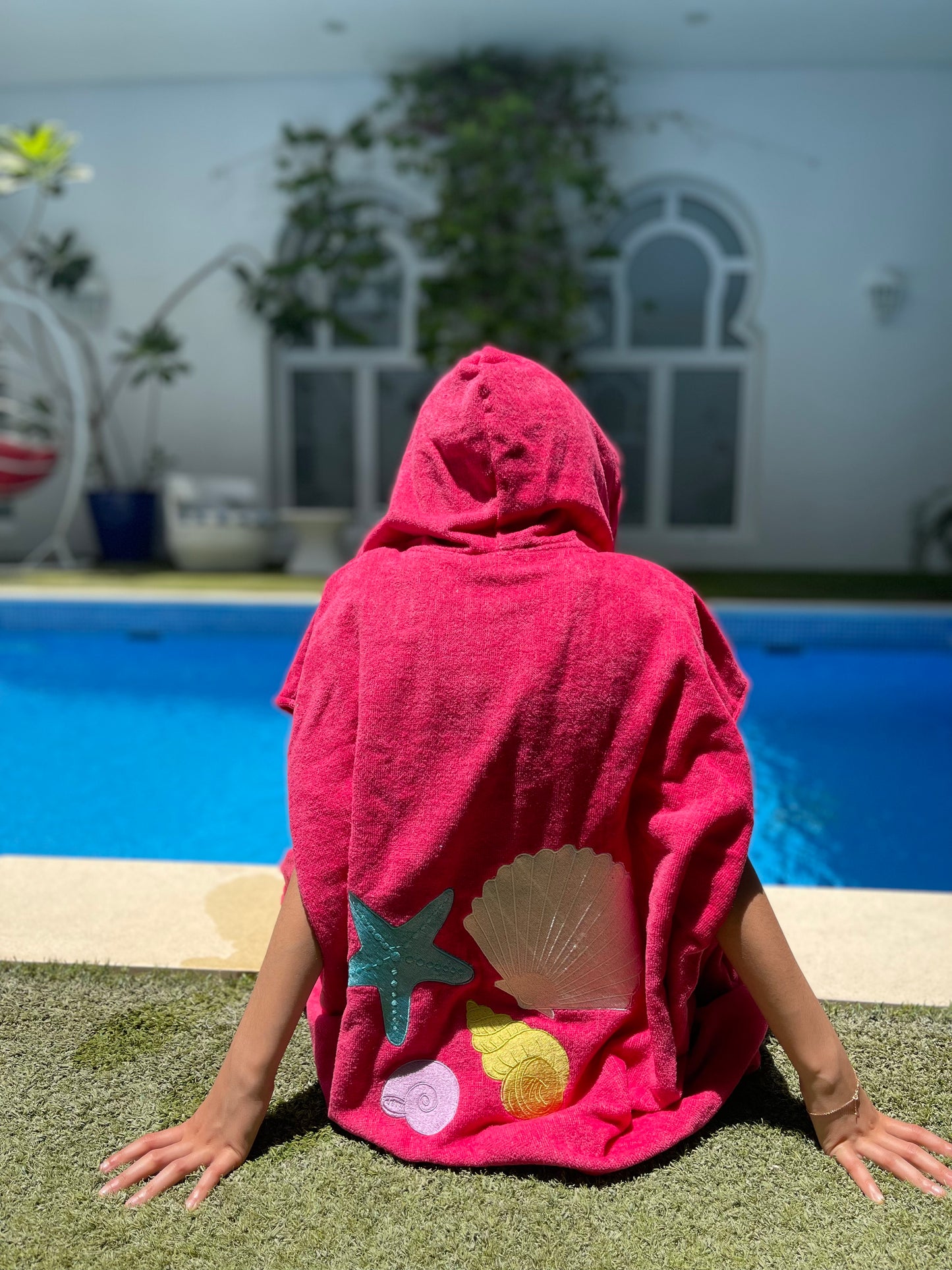 Kids' Fuchsia Shell Bisht