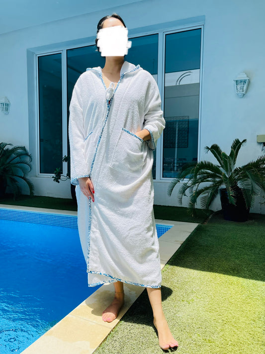 Women's White Coral Bisht